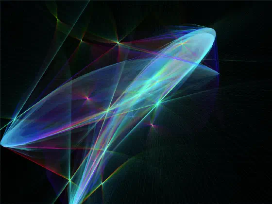 Cyan curve coming from the lower left to the upper right with other curves in cyan blue and red.